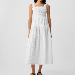 DOEN Gap Eyelet Midi Dress
